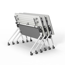 Training table and chairs combined foldable strip table minimalist modern large small meeting table with wheel double office bar table