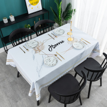Nordic table cloth Water and oil repellent Leave-in pvc table mat fabric tablecloth Household rectangular coffee table tablecloth ins