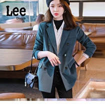 LEE dizzo corduroy striped small suit slim female autumn and winter new casual versatile small fragrant wind jacket