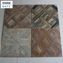 Antique tile floor tiles Kitchen and bathroom floor tiles Balcony tiles Terrace turn 400*400 guest restaurant All-ceramic wood grain tiles Foshan