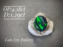 Sold Opal Island Collectible Lightning Ridge Aurora Blue Green Cats Eye Color Black Opal