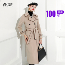 West District Rip 100% wool coat women European and American woolen coat No cashmere winter New Fashion