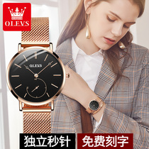2021 new Swiss brand-name ultra-thin watch womens brand watch fashion trend student Korean version waterproof