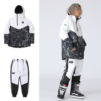 2021 Korea Blent ski clothes outdoor warm waterproof snowboard suit sleeved snow suit men and women snow pants
