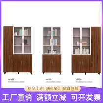 Simple modern data Cabinet glass door floor cabinet Cabinet cabinet Cabinet bookcase partition Cabinet 2 meters high cabinet 6 door cabinet