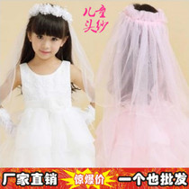New childrens crown-head yarn flower ring Seven colorful butterfly knot princess flower childrens head yarn head decorated with flower rings