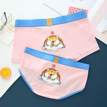 New couple modal cotton underwear men and women cute and funny personality printing cartoon breathable creative double suit