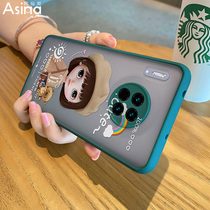 Applicable Huawei mate40pro mobile phone shell full package lens Womens mate40 new silicone Collision Color mate30pro Anti-Fall 20 Transparent Cute Bestie 40e Personality Creativity