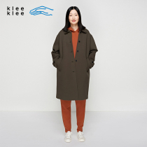 klee klee eco-friendly cotton bead bottom air layer knitted long jacket K0193TC06