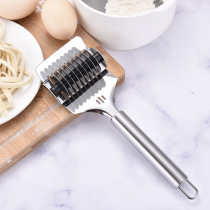 Stainless steel slideknife Old Tongguan hamburger slicer slicer noodle machine Household small manual cutting knife