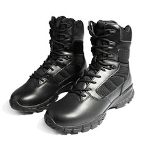 Junlock 8 inch multifunctional 16808 high barrel combat boots outdoor combat training boots leather wear-resistant