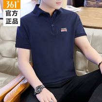 361 casual POLO shirt man short sleeve 2022 spring summer new sport flip-collar t-shirt cotton 361-degree mens clothing