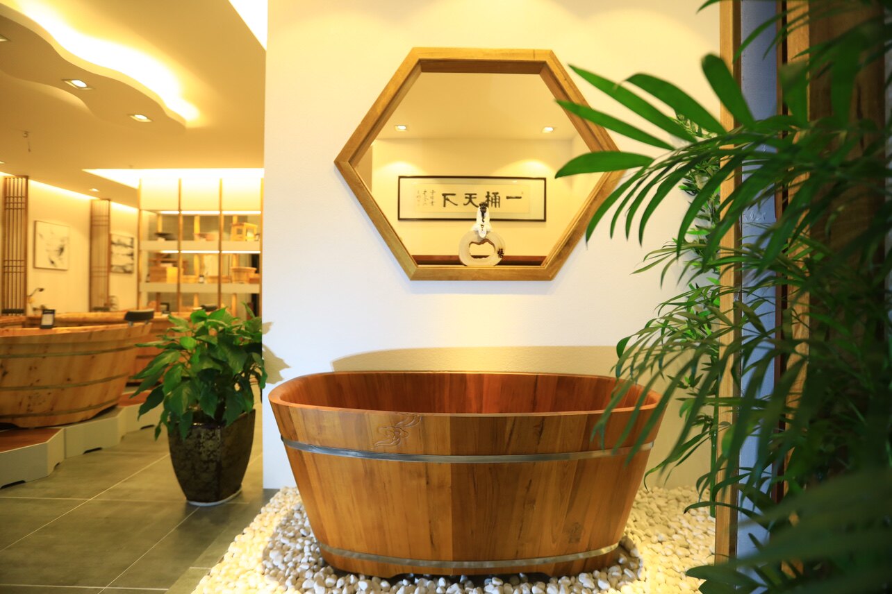 Jiaxi Wooden Barrel Myanmar Grapefruit Upper Jersey Series Bubble bath high-end villager Alone Enjoy Bath tub Bath Tub