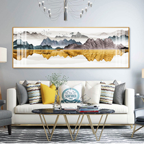 Light luxury living room decoration painting sofa back background wall painting new Chinese style mountain bedroom bedside back with backing mountain Jinshan hanging painting