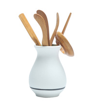 Kung Fu tea set spare parts Ceramic tea ceremony Six gentlemen Bamboo Ge Kiln white porcelain tea drinking tea set decoration