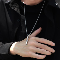 Net red spiral geometric necklace tide ins simple style personality hip-hop mens pendant male and female pendant titanium steel cool