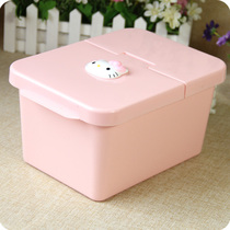 Cartoon cute rice jar household rice bucket small size 5-10kg with lid barrel rice storage box small flip artifact pink