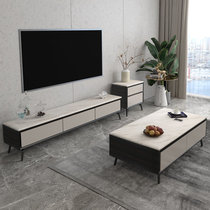 Marble TV cabinet coffee table combination modern simple Nordic TV cabinet living room furniture small apartment floor cabinet