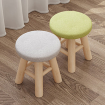 Solid wood shoe stool Door shoe stool Living room square stool Fabric stool Sofa stool Coffee table bench Household low stool