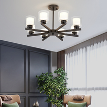 Nordic living room chandelier Bedroom dining room black glass cover personality creative modern simple lamp 2019 new