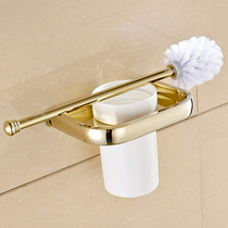 European style All copper gold toilet brush Household toilet toilet cleaning brush holder Hotel bathroom hardware pendant