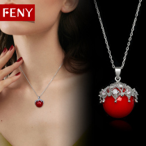 FENY brief about 100 hitch short lock bone woman decoration necklace day Korean version S925 silver chain personality pendant accessories