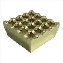Golden New KING LTD windproof 16-hole mesh with cover well-shaped fashion zinc alloy ashtray