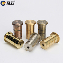 Pure copper latch dust collector anti-theft door hidden dust cover imitation sand thickening fixed sleeve mother Heaven and Earth