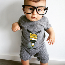 British next kid baby cotton jumpsuit summer baby rompers go out net red super cute romper summer clothes trend