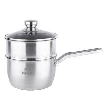 German quality home three-layer steel cute mini small steamer baby food supplement small pot cooking milk pot one single bottom