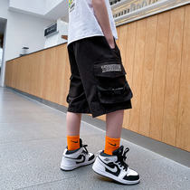 Childrens clothing boys shorts summer wear 2021 new large childrens boys casual pants work Capri pants