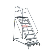  Climbing ladder Warehouse mobile platform ladder Cargo ladder Climbing car special supermarket ladder Aluminum alloy ladder mobile climbing ladder