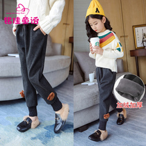 girls' pants 2021 new fashionable children's clothing korean style autumn and winter girls' fashion thick loose