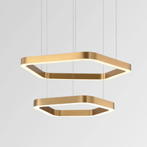 Nordic living room chandelier modern simple atmosphere creative personality fashion light luxury hexagonal hall chandelier household