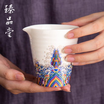Zhen Pintang Enamel Color Ceramics Cup Household Kung Fu Tea House Large Tea Division Tea Tea Cup Tea Cup