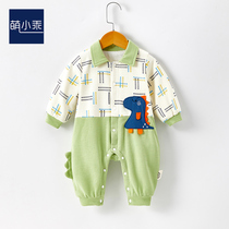 Baby one-piece clothes spring and autumn female newborns Harclothes autumn cartoon climbing clothes mens baby clothes Long sleeves go out for autumn clothing