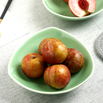 Green Porcelain Plate Creative Triangle Small Vegetable Dish Home Salad Bowl Ceramic Cutlery Day Style Fruit Bowl tray Small plate