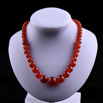 Muxiyuan red Agate necklace Female natural Agate crystal jade pendant female ethnic style send mother with certificate