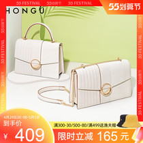 Red Valley Womens Bag 2021 New Temperament Bull Leather Single Shoulder Bag Chain Fashion Diagonal Satchel Small Square Bag 100 hitch 3980