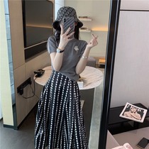 Korea 2021 Summer Plus Size Womens Fashion Small Fragrant Wind Skirt Set Women Slim Can Salt Sweet Two Piece