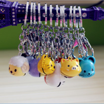 Cute cartoon doll 12 zodiac sign big bell key ring couple pendant cartoon doll doll key ring ring