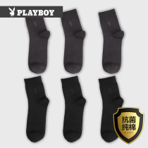 YS20 Playboy socks mens long tube summer cotton antibacterial and deodorant sweating business mens socks tide