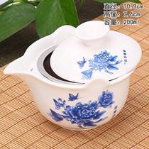 Quick Cup Large Jade Porcelain White Porcelain Kettle Teapot Set Household Ceramic Single Pot Flower Teapot Black Tea Teapot