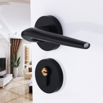 First announcement door lock indoor black bedroom silent room door lock toilet solid wood door handle household universal lock