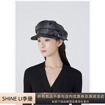 Moss new products SHINE LI Li Shan 20 Autumn winter checkered wool blend detachable hair clip Posthat