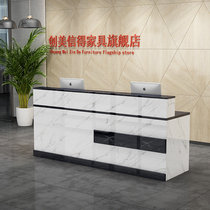  Imitation stone cashier Front desk table Reception desk Company bar Shop desk counter Beauty shop paint front desk