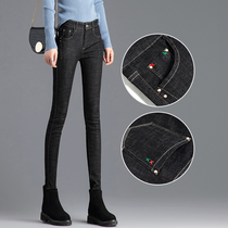 Jeans Womens Pants Spring 2022 New High Waist Display Slim Korean Version 100 Hitch Body Elastic Pencil Long Pants