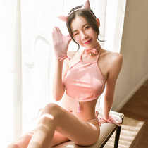 Love Interest Underwear Cute Little Pig Belly Pocket Uniform Transparency Sexy Seductive Little Chest Passion Teasing Suit Womens Clothing