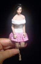 Spot 1 12 female soldiers one-shoulder sweater stitching dress suitable for tbl 1:12 female plastic body