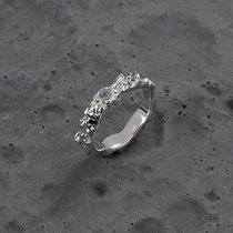 HeyJewel two three ornaments meteorite ring Couple fashion personality set ring combination index finger ring ins tide